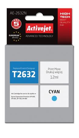 ActiveJet inkoust Epson T2632 Cyan XP-600, XP-800 AE-2632N 12 ml