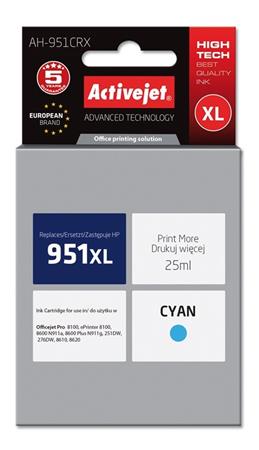 ActiveJet inkoust HP CN046AE Premium 951XL Cyan, 25 ml AH-951CRX