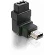 Adaptér USB mini B 5-pin 90° samec na USB mini B samice