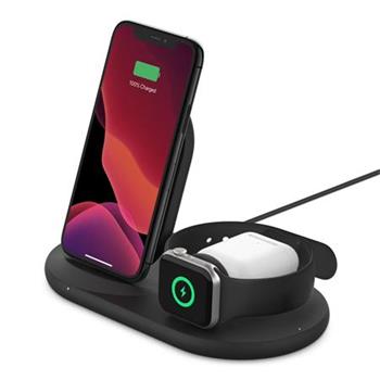 Belkin BOOST CHARGE™ Qi 3v1 Bezdrátové nabíjení pro iPhone/Apple Watch/AirPods, černá