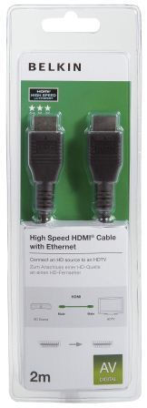 Belkin kabel HDMI HighSpeed 3D s Ethernetem, nikl - 2m