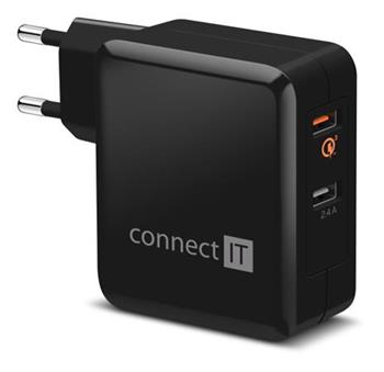 CONNECT IT QUICK CHARGE 3.0 nabíjecí adaptér 2x US