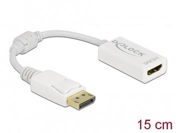 Delock Adaptér DisplayPort 1.1 samec na HDMI samice pasivní bílá