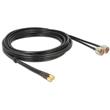 Delock anténní kabel N Plug > SMA Plug dvojitý kabel RG-58 A/U 5 m