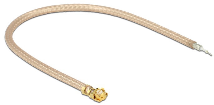 Delock Anténový kabel MHF/U.FL kompatibilní plug > RG178 otevřený konec pocínovaný 10 cm