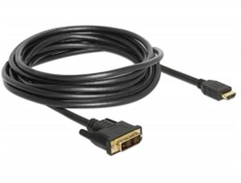 Delock Cable DVI 18+1 male > HDMI-A male 5 m black