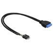 Delock Cable USB 3.0 pin header female > USB 2.0 pin header male 45 cm