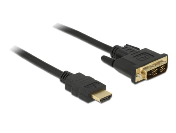 Delock DVI kabel – DVI-D 18+1 samec > HDMI A samec 2 m