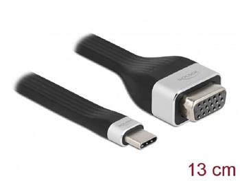 Delock FPC plochý stuhový kabel, USB Type-C™ na VGA (DP Alt Mode), 13 cm