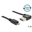 Delock kabel EASY-USB 2.0-A samec pravoúhlý > USB 2.0 micro-B samec 1 m