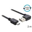 Delock kabel EASY-USB 2.0-A samec pravoúhlý > USB 2.0 mini samec, 2 m
