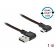 Delock Kabel EASY-USB 2.0 Typ-A samec na EASY-USB Typ Micro-B samec pravoúhlý levý / pravý 1 m černý