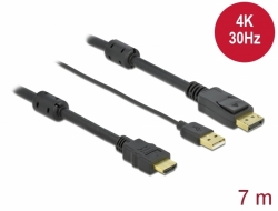 Delock Kabel HDMI na DisplayPort 4K 30 Hz 7 m