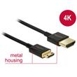 Delock Kabel High Speed HDMI s Ethernetem - HDMI-A samec > HDMI Mini-C samec 3D 4K 4,5 m aktivní Slim Premium