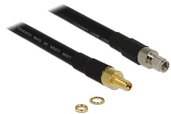 Delock Kabel k Anténě RP-SMA Plug > RP-SMA Jack CFD400 LLC400 2 m Nízká ztrátovost