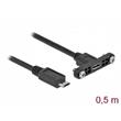 Delock Kabel USB 2.0 Micro-B samice montážní panel > USB 2.0 Micro-B samec 0,5 m