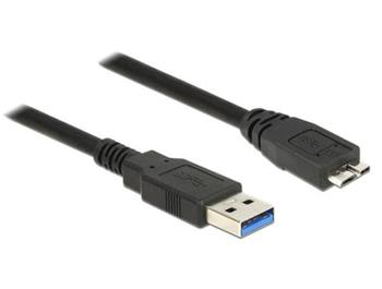 Delock Kabel USB 3.0 Typ-A samec > USB 3.0 Typ Micro-B samec 3,0 m černý