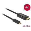 Delock Kabel USB Type-C™ samec > HDMI samec (DP Alt Mód) 4K 30 Hz 3 m černý