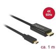 Delock Kabel USB Type-C™ samec > HDMI samec (DP Alt Mód) 4K 60 Hz 1 m černý