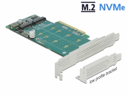 Delock Karta PCI Express x8 na 2 x interní M.2 Key M NVMe - rozvětvení - Low Profile