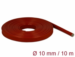 Delock Ohnivzdorné hadice se silikonovým povrchem, 10 m x 10 mm, cervené