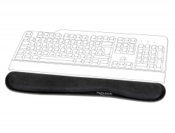 Delock Opěrka zápěstí pro klávesnici / notebook černá