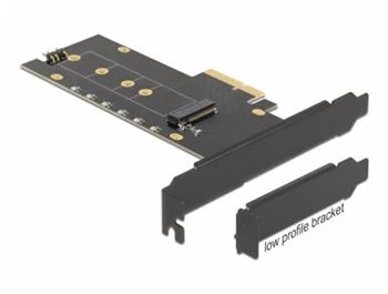 Delock PCI Express x4 Karta na 1 x interní NVMe M.2 Key M s chladičem a RGB LED osvětlením - Low Profile