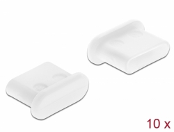 Delock Prachová záslepka pro USB Type-C™ samec 10 kusu bílá