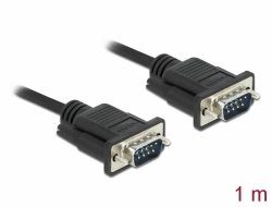 Delock Sériový kabel rozhraní RS-232 Sub-D9, ze zástrčkového na zásuvkový, délky 1 m
