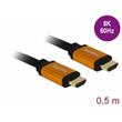 Delock Ultra vysokorychlostní HDMI kabel, 48 Gbps, 8K 60 Hz, 0,5 m