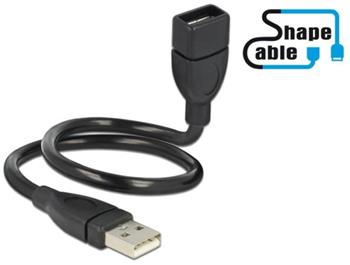 Delock USB 2.0 kabel samec > A samice ShapeCable 0,35 m