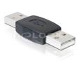 Delock USB Adapter, USB A černý samec/samec (spojka)