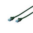Digitus CAT 5e SF-UTP patch cable, PVC AWG 26/7, length 1 m, color green