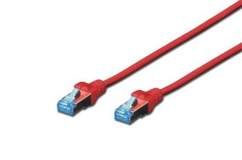 Digitus CAT 5e SF-UTP patch cable, PVC AWG 26/7, length 1 m, color red