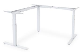 DIGITUS Elektricky výškově nastavitelný rám stolu, výška 3 nohou 124-208 cm, zatížení: 120 kg, bílá