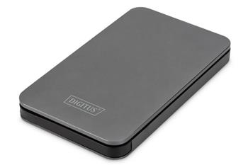 Digitus Externí SSD / HDD, 2,5 ", hliníkové kryt, SATA 3 - USB 3.1 Type C, chipset: ASM1351, černý, bez použití nářadí