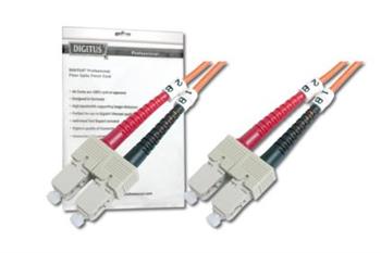 DIGITUS Fiber Optic Patch Cord, SC to SC, Multimode, OM1, 62.5/125 µ, Duplex Length 1m