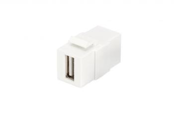 DIGITUS Keystone jack USB 2.0 pro DN-93832, čistě bílý (RAL 9003)