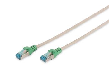 Digitus Patch Cable CROSS, FTP, CAT 5E, AWG 26/7, šedý/zelený, 1m