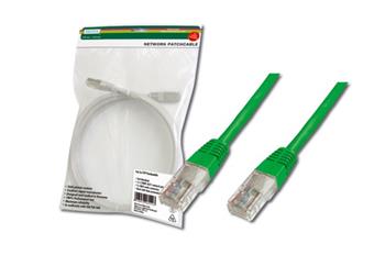 Digitus Patch Cable, UTP, CAT 5e, AWG 26/7, měď, zelený, 0,5m