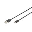 Digitus Připojovací kabel USB C na A 1,8 m, 3A, 480 MB, verze 2.0