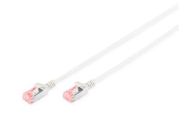 Digitus Tenký propojovací kabel U-FTP CAT 6 U-FTP, Cu, LSZH AWG 28/7, délka 10 m, barva šedá