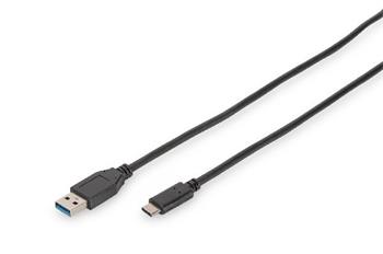 Digitus USB Type-C connection cable, type C to A M/M, 1.0m, Super Speed, bl