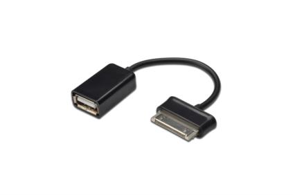 Ednet Adaptérový kabel Samsung OTG, Samsung 30pin - USB A M / F, 0,15m, kompatibilní s USB 2.0, bl