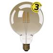 Emos LED žárovka Globe G125, 4W/34W E27, WW+ teplá bílá+, 380 lm, Vintage, E