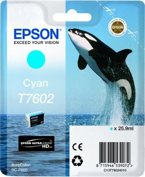 EPSON cartridge T7602 Cyan (kosatka)
