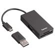 Hama USB 2.0 OTG Hub/čítačka kariet pre smartfón/tablet/notebook/PC