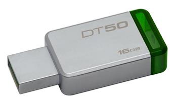 KINGSTON 16GB USB 3.0 DataTraveler 50 (Kovový/Zelený)