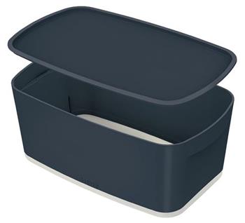 LEITZ Úložný box s víkem MyBox Cosy, velikost S, sametová šedá