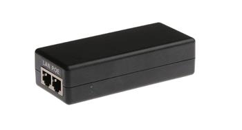 MikroTik pasivní Gigabit PoE adaptér, 24V 0,5A, zemněný s napájecím kabelem